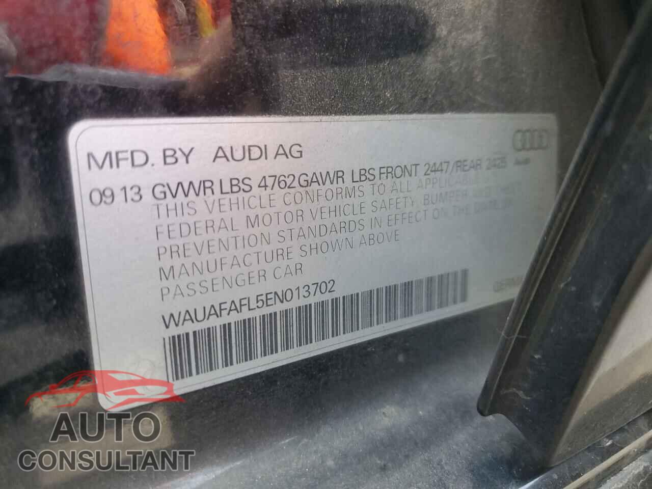 AUDI A4 2014 - WAUAFAFL5EN013702