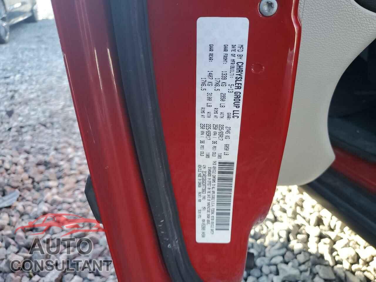 DODGE CARAVAN 2013 - 2C4RDGBG6DR773663