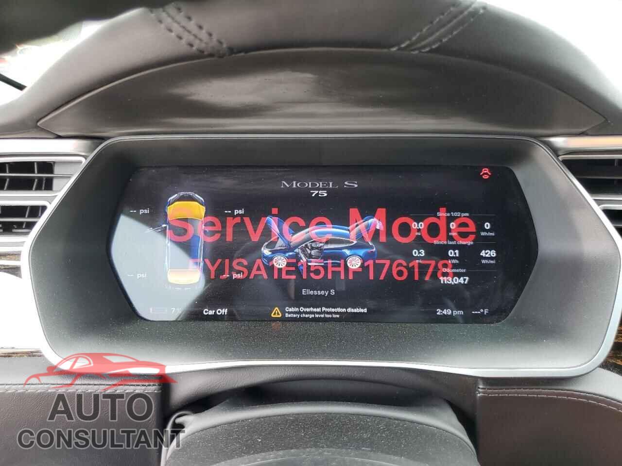 TESLA MODEL S 2017 - 5YJSA1E15HF176178
