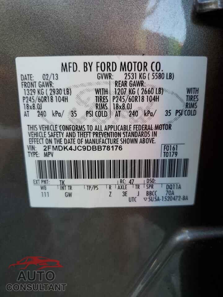 FORD EDGE 2013 - 2FMDK4JC9DBB78176