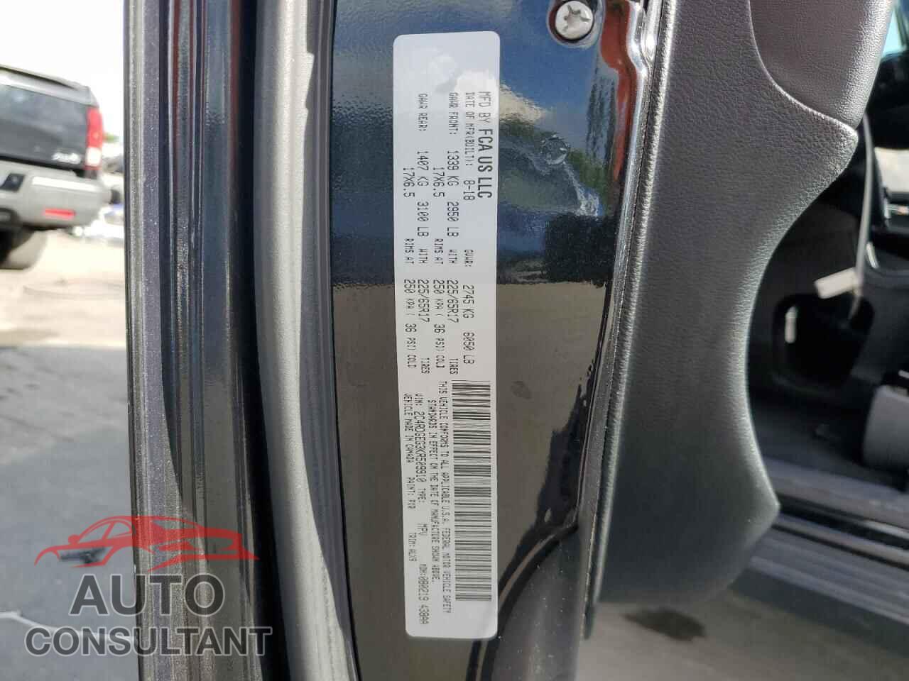 DODGE CARAVAN 2019 - 2C4RDGEG3KR509910