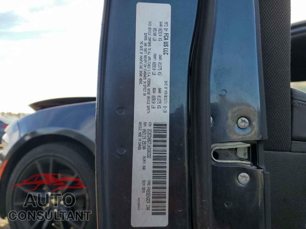 DODGE CHARGER 2018 - 2C3CDXBG7JH336332