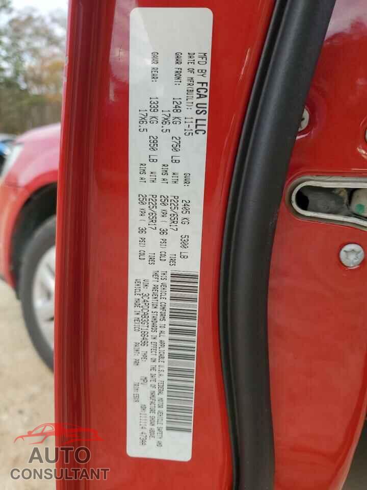 DODGE JOURNEY 2016 - 3C4PDCAB3GT166496