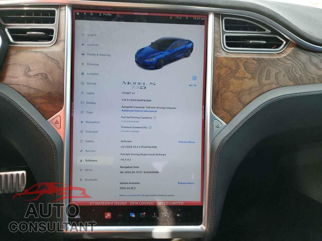TESLA MODEL S 2017 - 5YJSA1E29HF192280