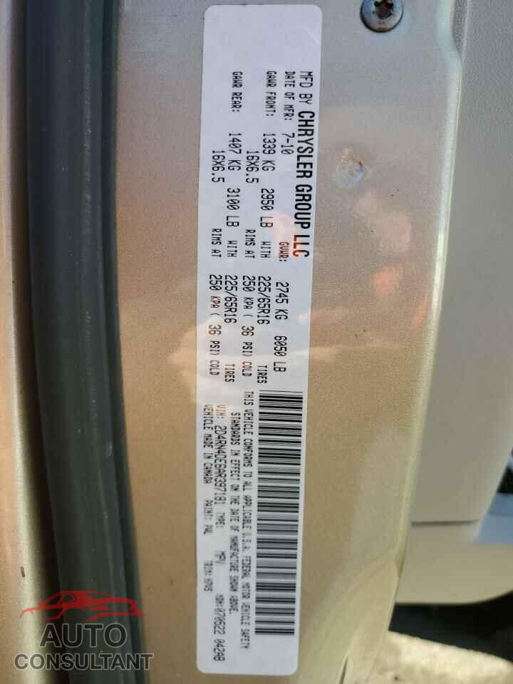 DODGE CARAVAN 2010 - 2D4RN4DE6AR397181