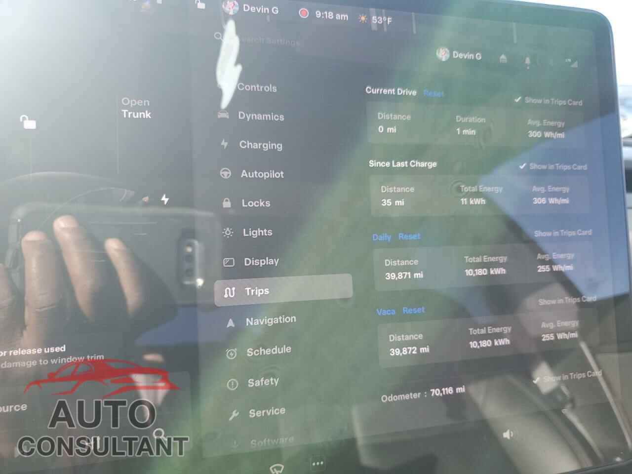 TESLA MODEL 3 2019 - 5YJ3E1EA8KF298310