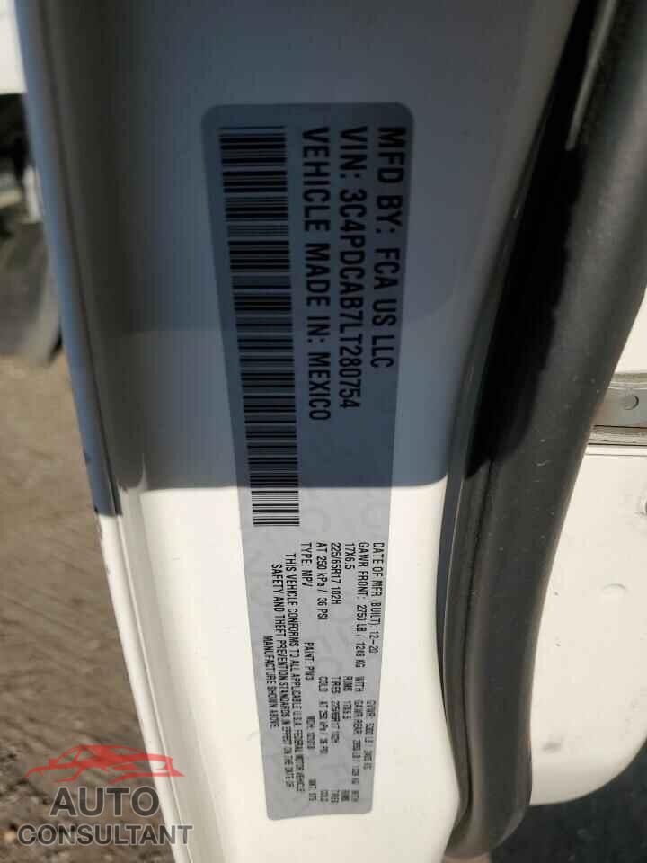 DODGE JOURNEY 2020 - 3C4PDCAB7LT280754