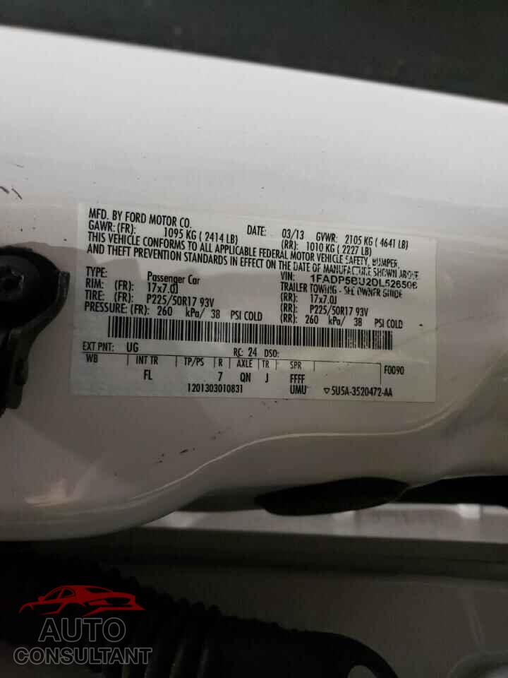 FORD CMAX 2013 - 1FADP5BU2DL526506
