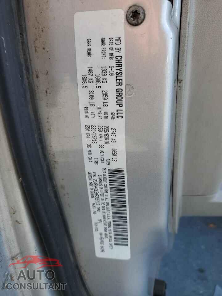 DODGE CARAVAN 2010 - 2D4RN4DE2AR335115