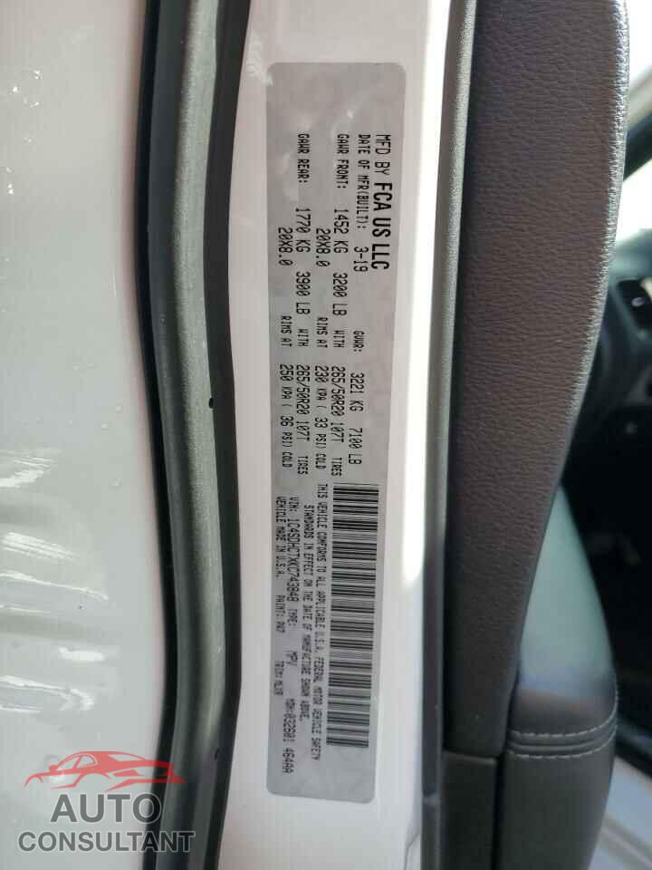 DODGE DURANGO 2019 - 1C4SDHCTXKC743848