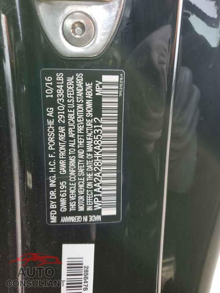 PORSCHE CAYENNE 2017 - WP1AA2A28HKA85312