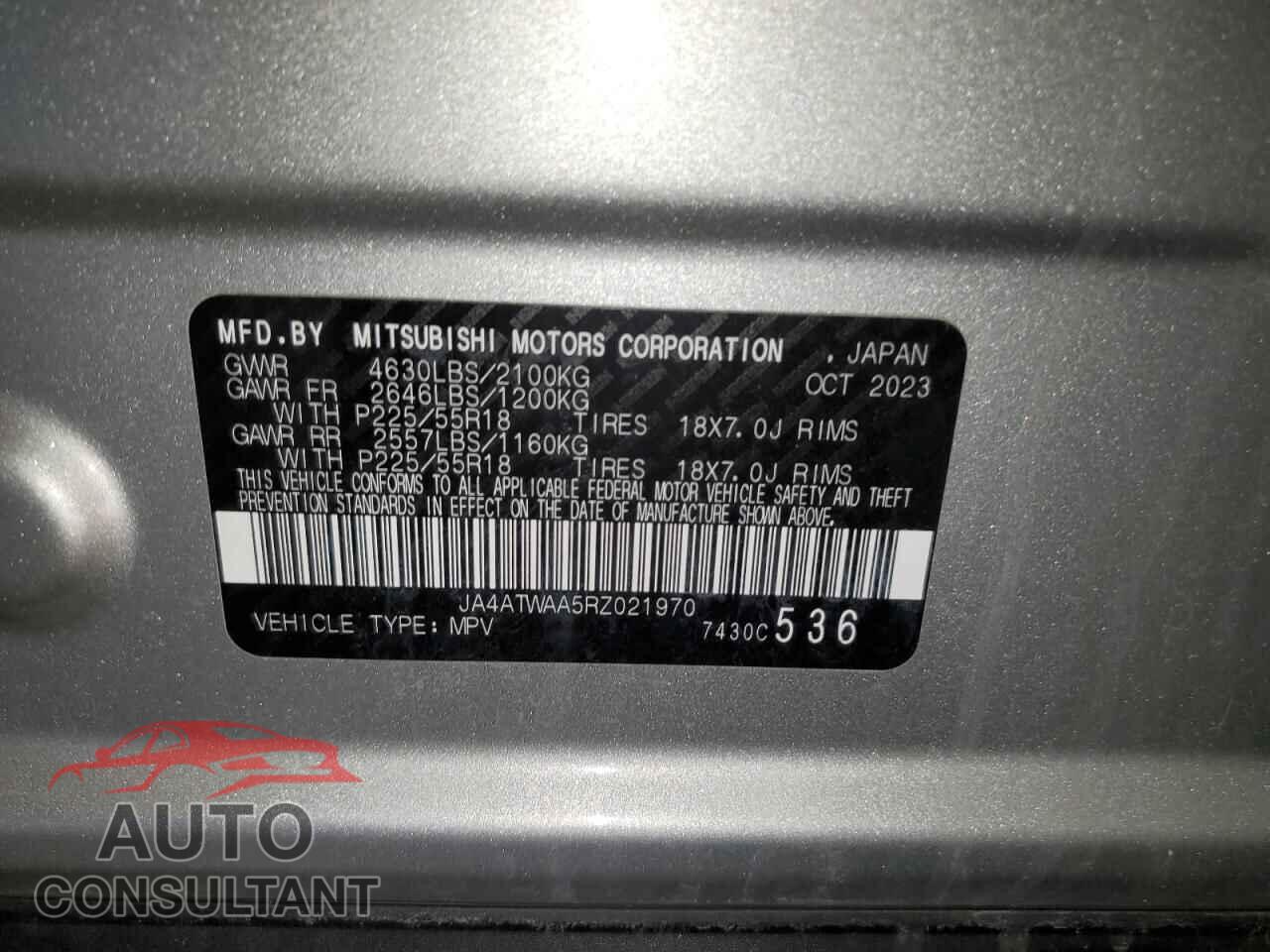 MITSUBISHI ECLIPSE 2024 - JA4ATWAA5RZ021970