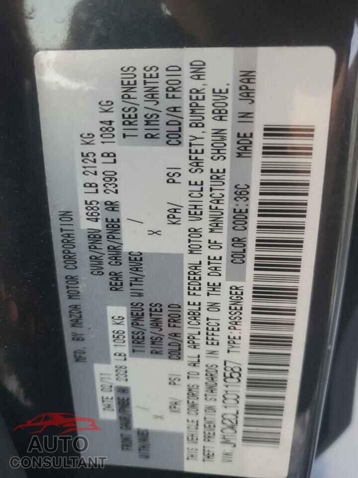 MAZDA 5 2012 - JM1CW2CL1C0110587