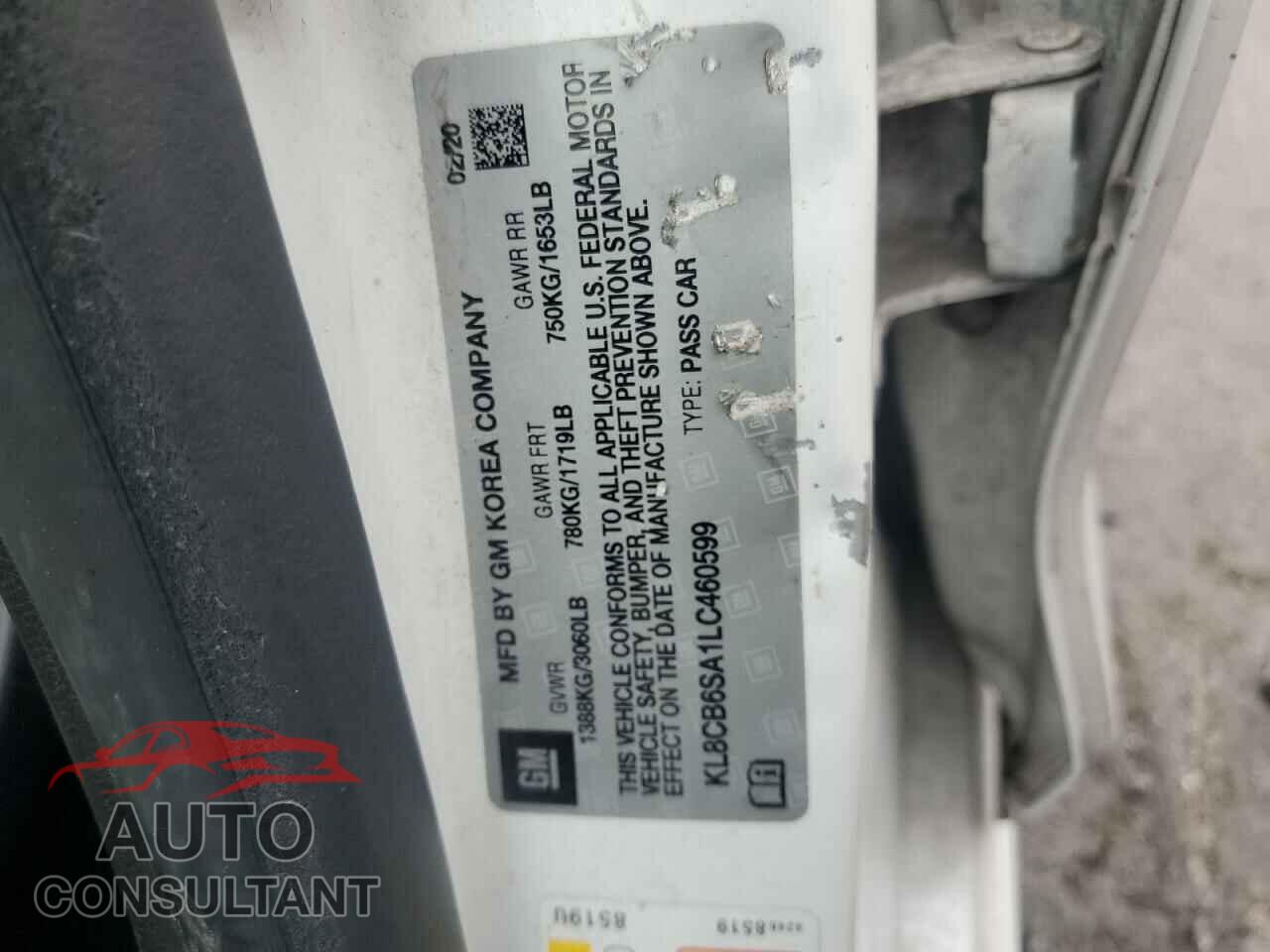 CHEVROLET SPARK 2020 - KL8CB6SA1LC460599