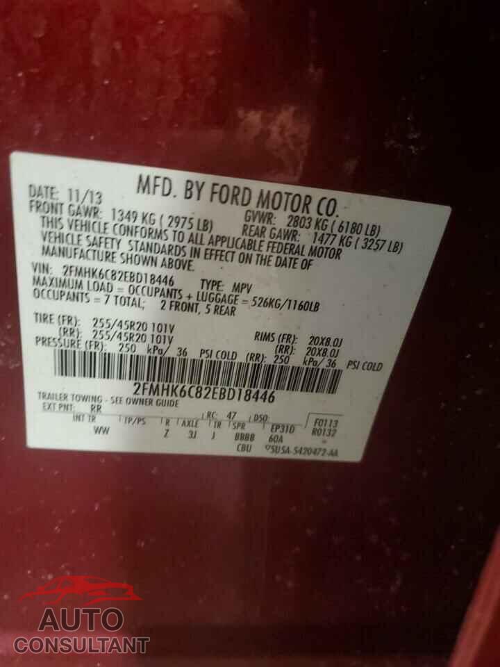FORD FLEX 2014 - 2FMHK6C82EBD18446