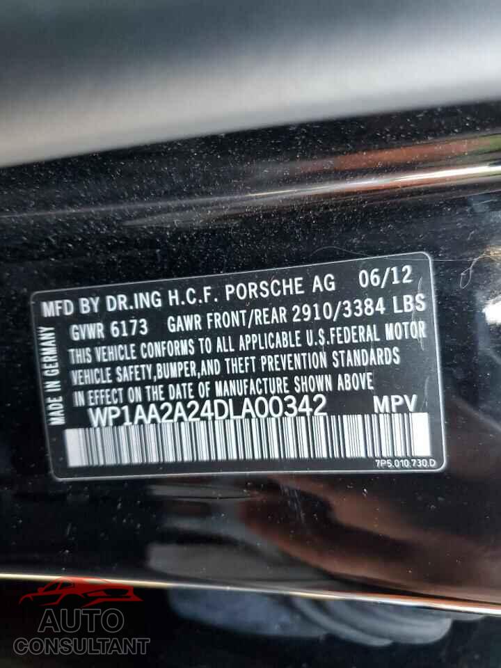 PORSCHE CAYENNE 2013 - WP1AA2A24DLA00342