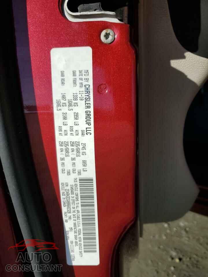 DODGE CARAVAN 2011 - 2D4RN3DG0BR602328