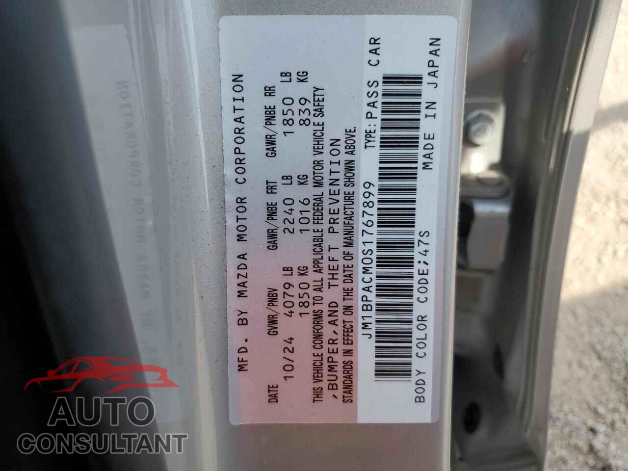 MAZDA 3 2025 - JM1BPACM0S1767899