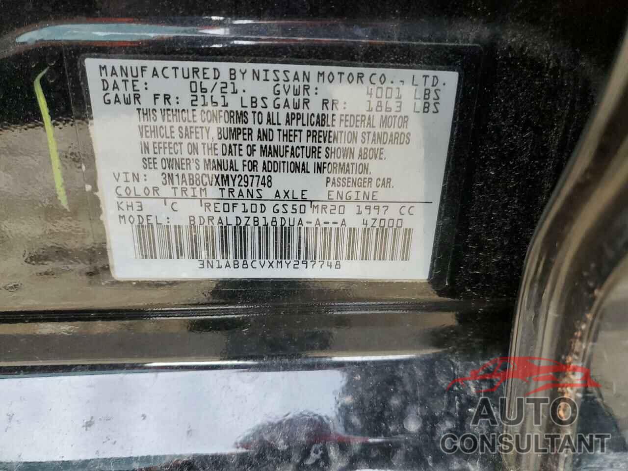 NISSAN SENTRA 2021 - 3N1AB8CVXMY297748