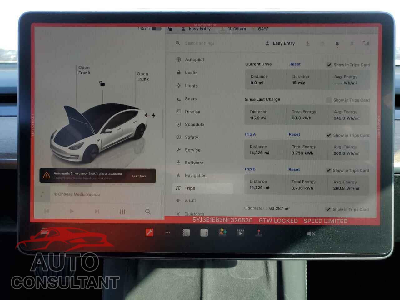 TESLA MODEL 3 2022 - 5YJ3E1EB3NF326530