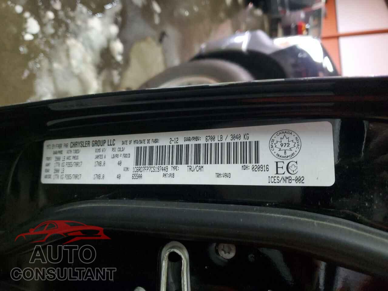 DODGE RAM 1500 2012 - 1C6RD7FP7CS197449