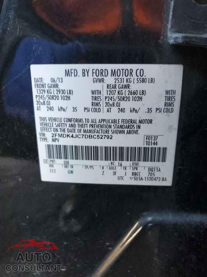 FORD EDGE 2013 - 2FMDK4JC7DBC52792