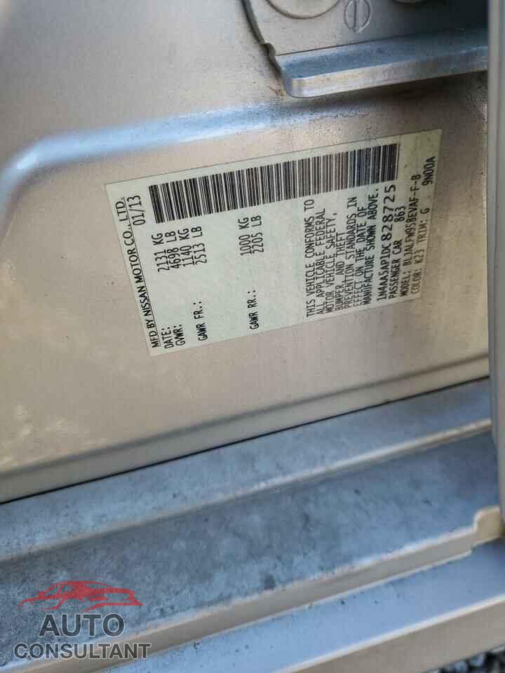 NISSAN MAXIMA 2013 - 1N4AA5AP1DC828725