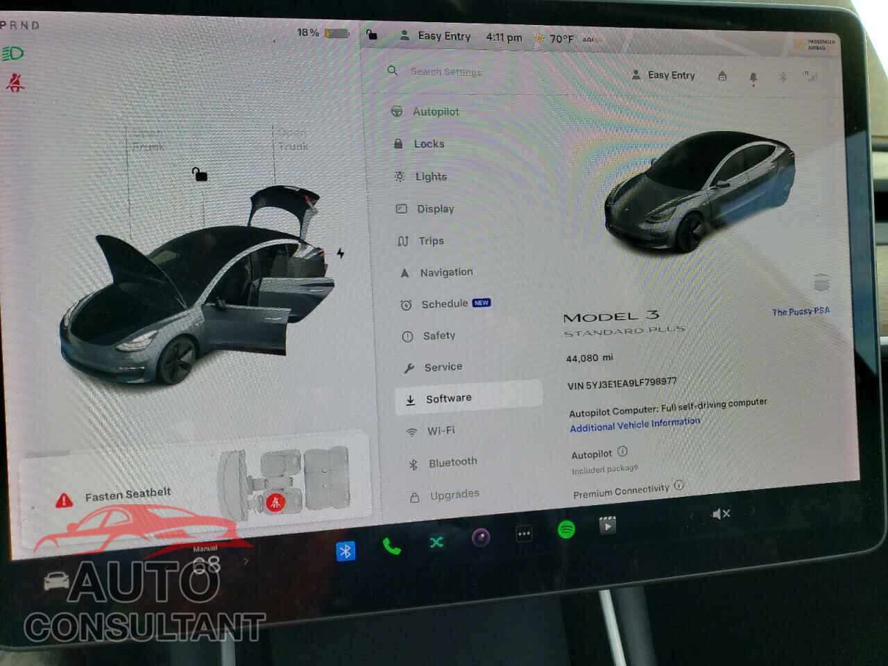 TESLA MODEL 3 2020 - 5YJ3E1EA9LF798977