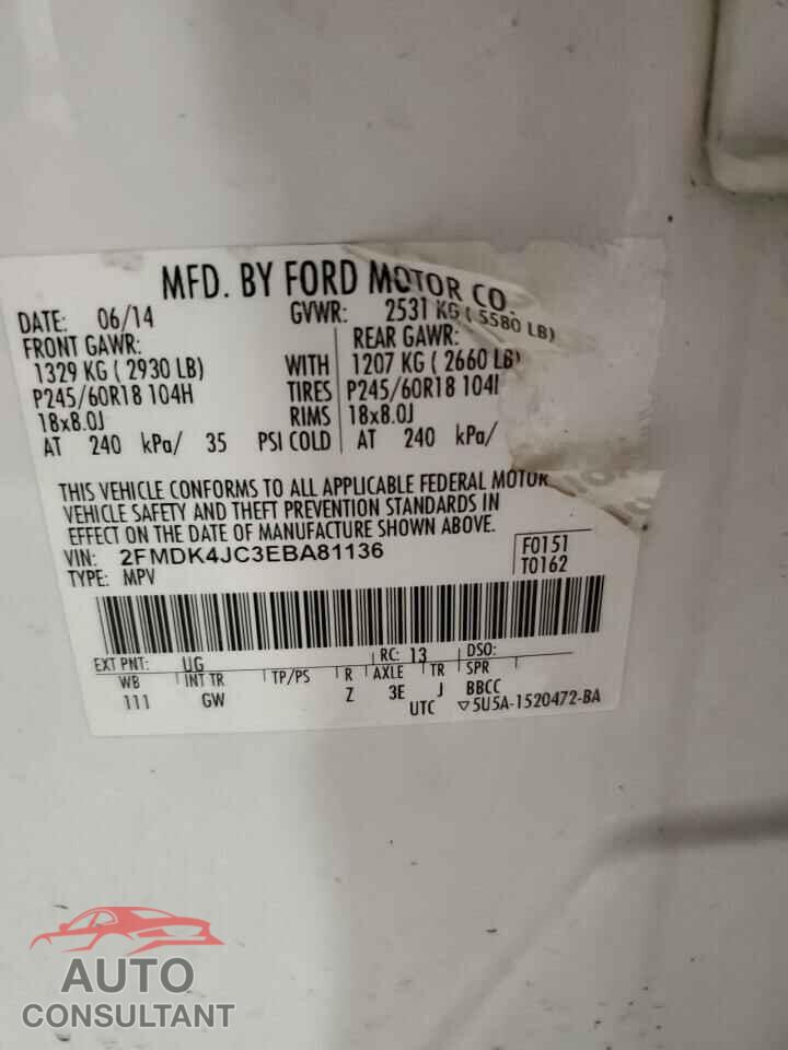 FORD EDGE 2014 - 2FMDK4JC3EBA81136