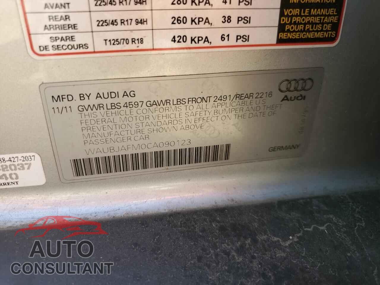 AUDI A3 2012 - WAUBJAFM0CA090123