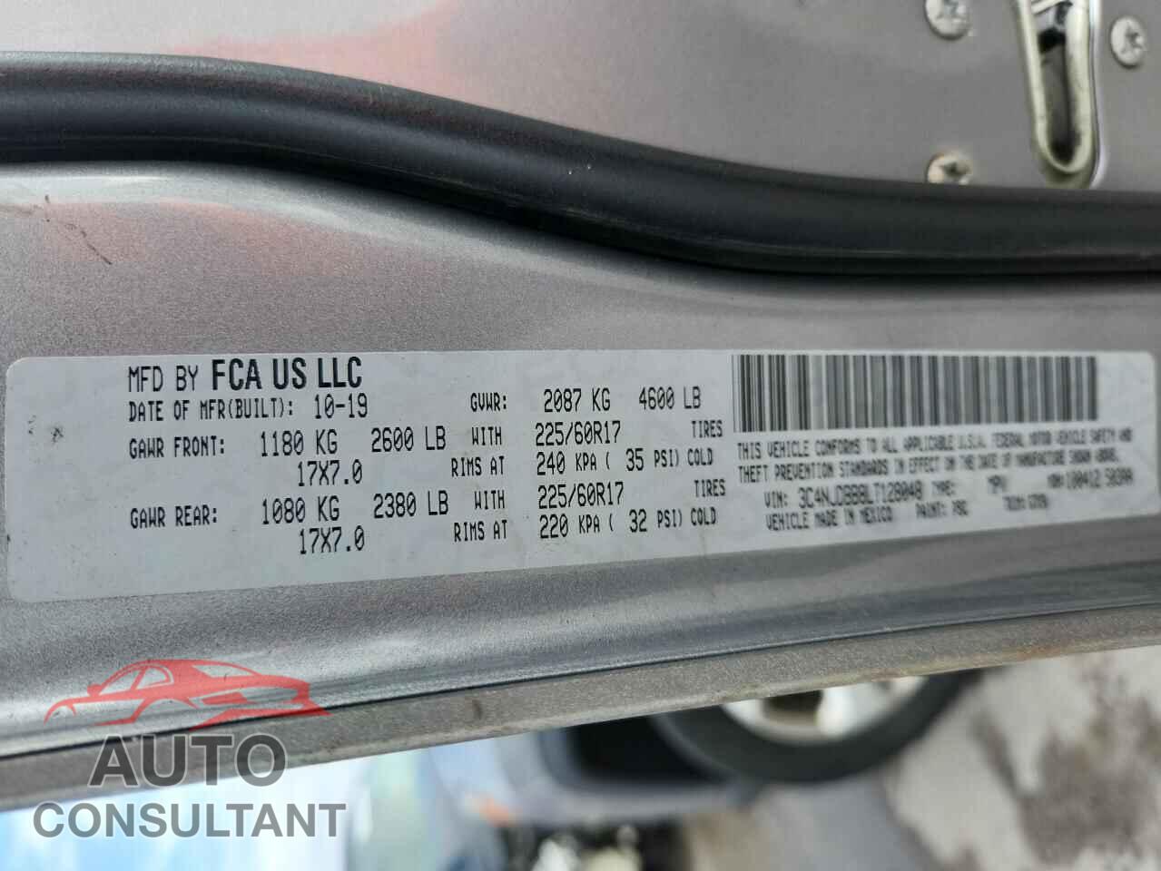 JEEP COMPASS 2020 - 3C4NJDBB8LT128048