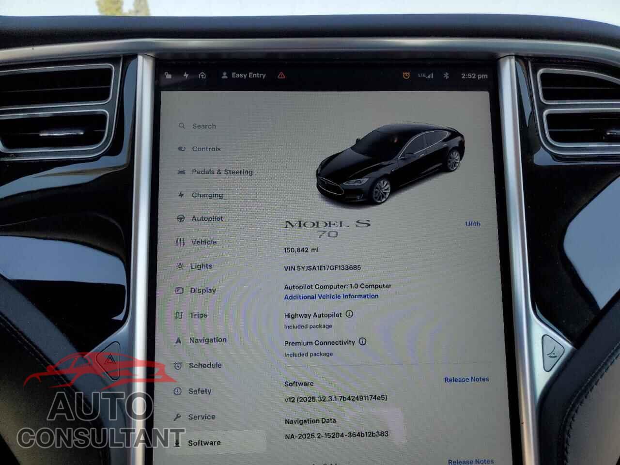 TESLA MODEL S 2016 - 5YJSA1E17GF133685