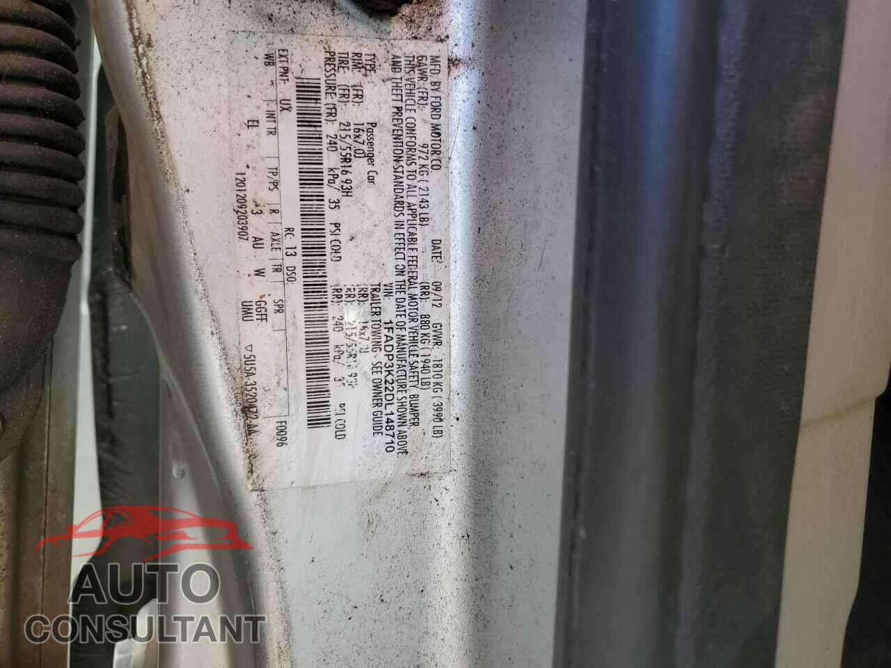 FORD FOCUS 2013 - 1FADP3K22DL148710