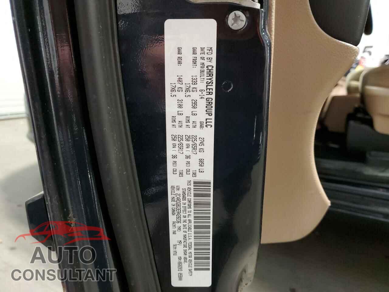 DODGE CARAVAN 2014 - 2C4RDGBG3ER428236