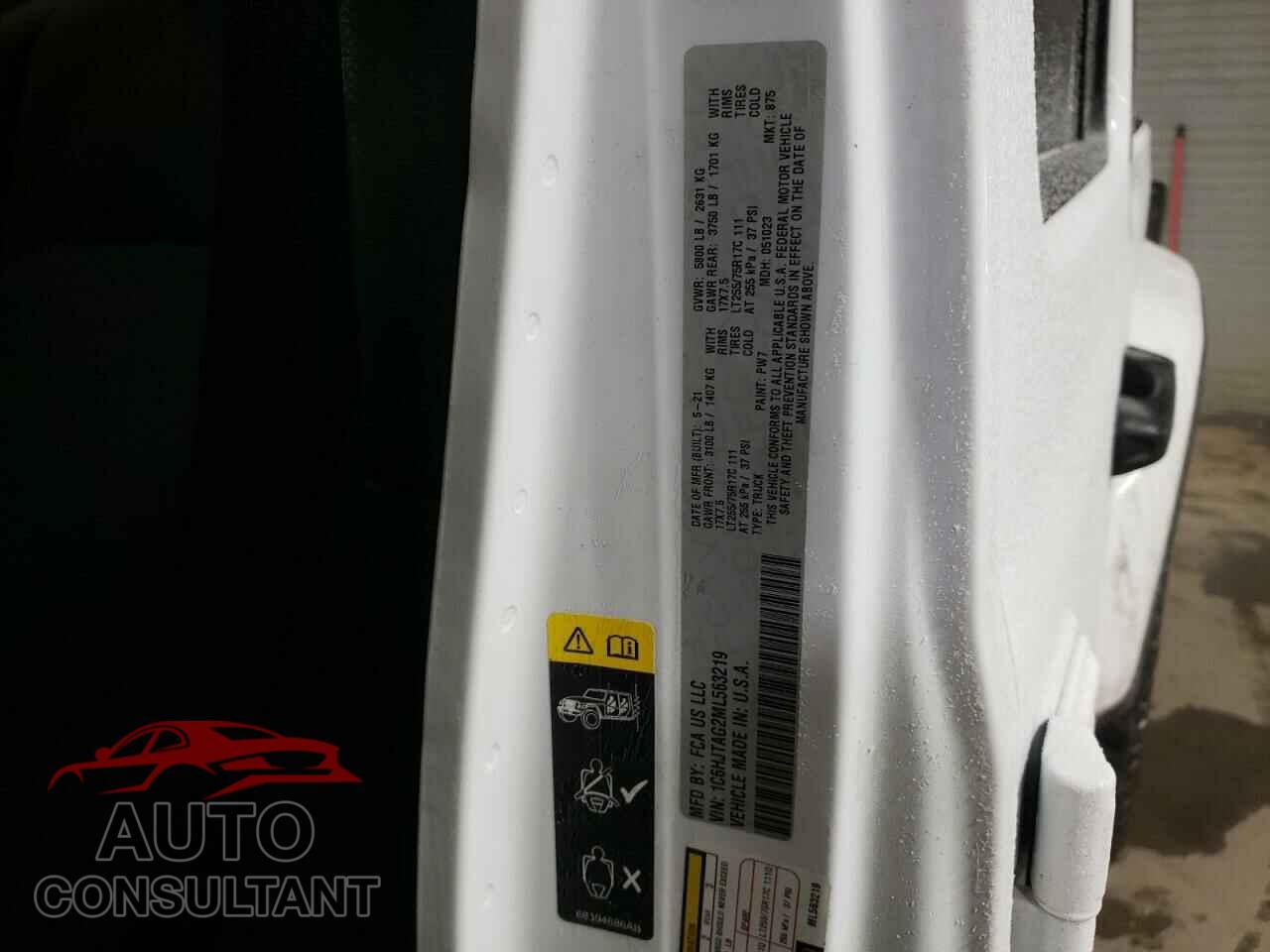 JEEP GLADIATOR 2021 - 1C6HJTAG2ML563219