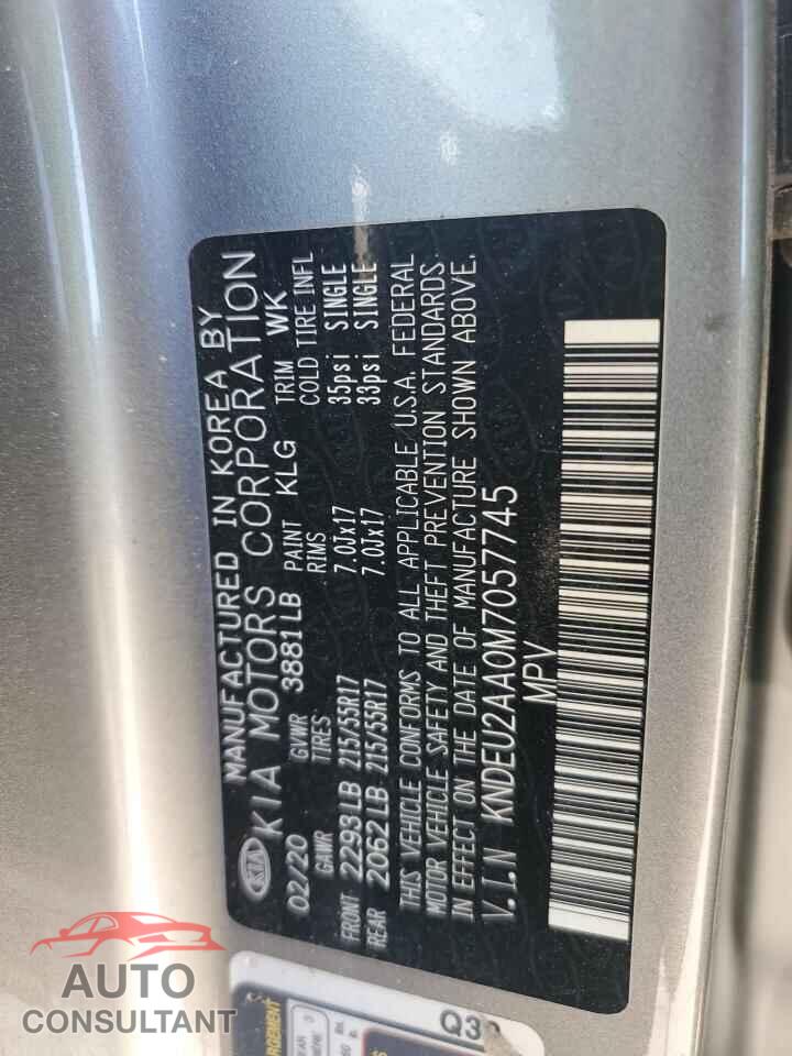 KIA SELTOS 2021 - KNDEU2AA0M7057745