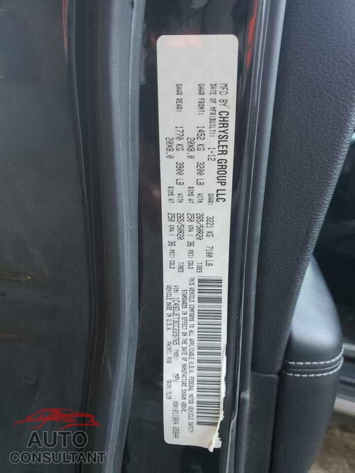 DODGE DURANGO 2012 - 1C4SDJET3CC229765