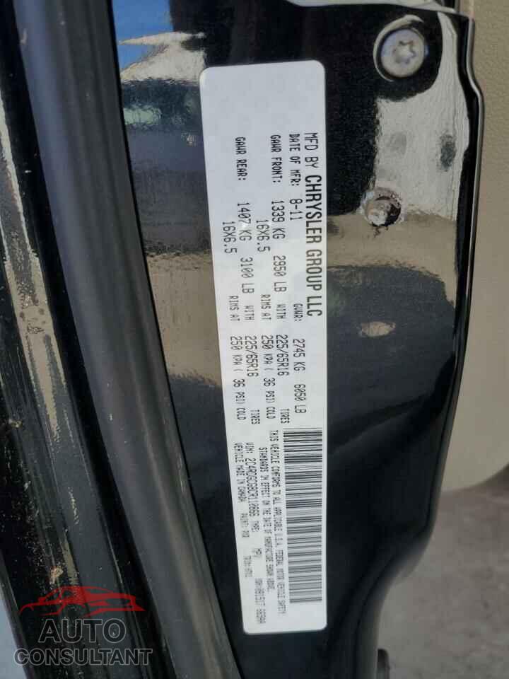 DODGE CARAVAN 2012 - 2C4RDGCG8CR110866