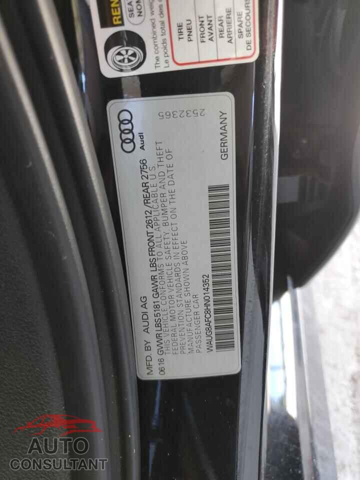 AUDI A6 2017 - WAUG8AFC8HN014352