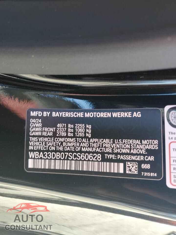 BMW 4 SERIES 2025 - WBA33DB07SCS60628