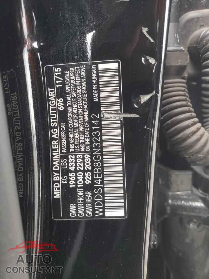 MERCEDES-BENZ CLA-CLASS 2016 - WDDSJ4EB8GN323142
