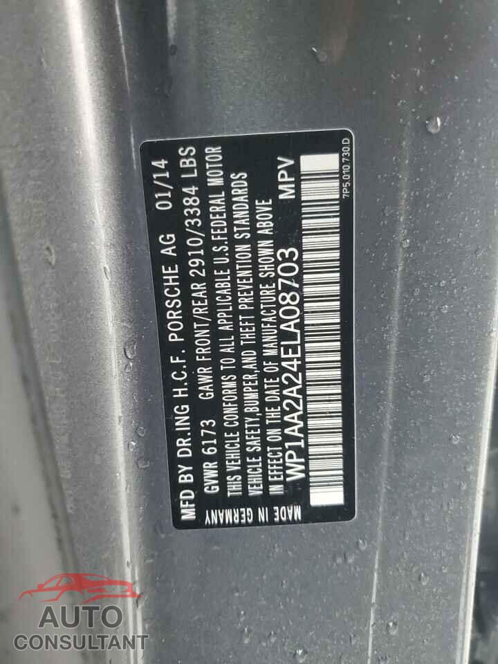 PORSCHE CAYENNE 2014 - WP1AA2A24ELA08703