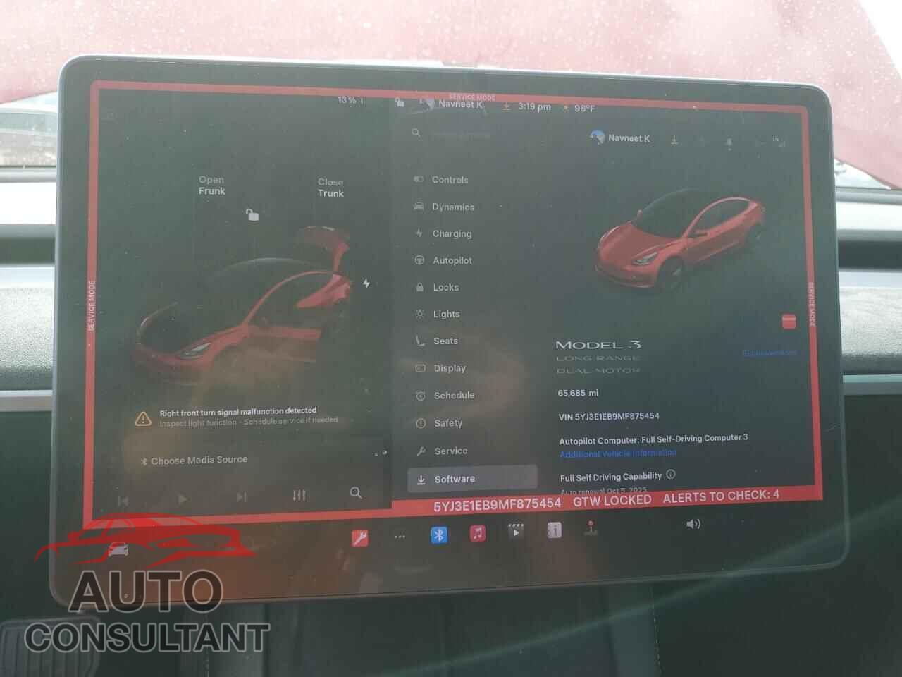 TESLA MODEL 3 2021 - 5YJ3E1EB9MF875454