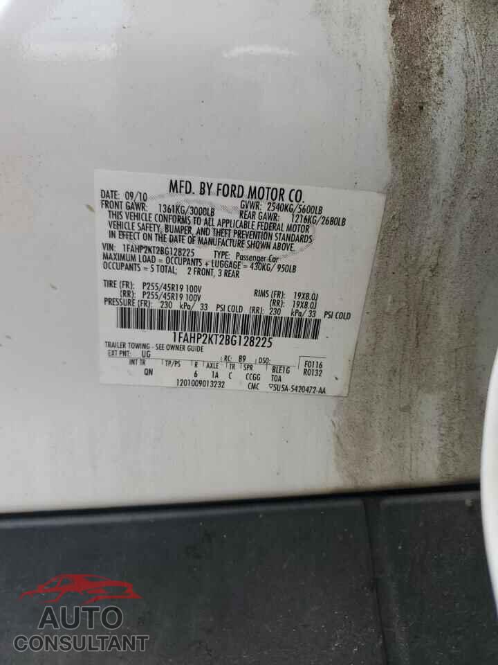 FORD TAURUS 2011 - 1FAHP2KT2BG128225