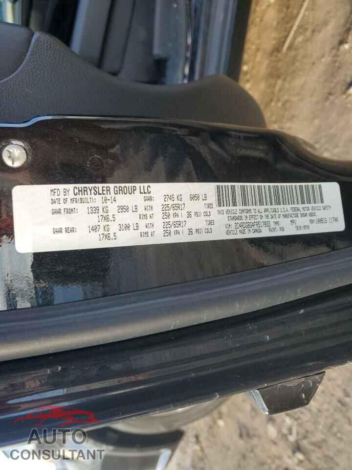 DODGE CARAVAN 2015 - 2C4RDGBG4FR517833