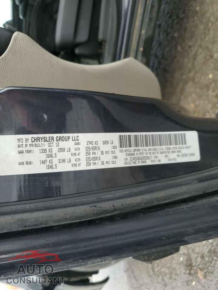 DODGE CARAVAN 2013 - 2C4RDGBG6DR593017