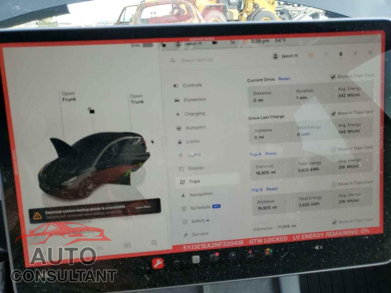 TESLA MODEL 3 2022 - 5YJ3E1EA2NF320418