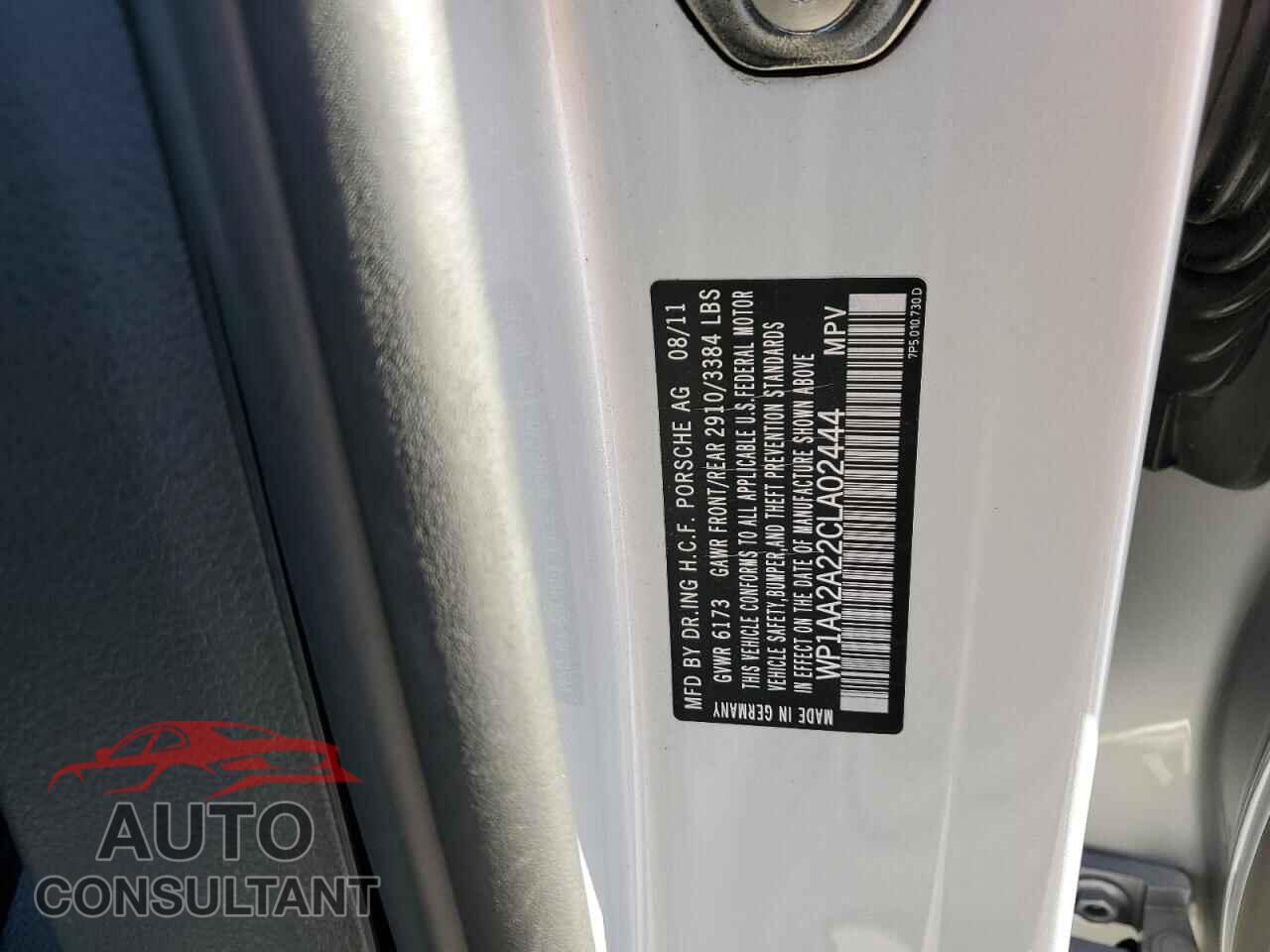 PORSCHE CAYENNE 2012 - WP1AA2A22CLA02444