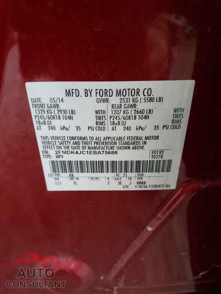 FORD EDGE 2014 - 2FMDK4JC1EBA75688