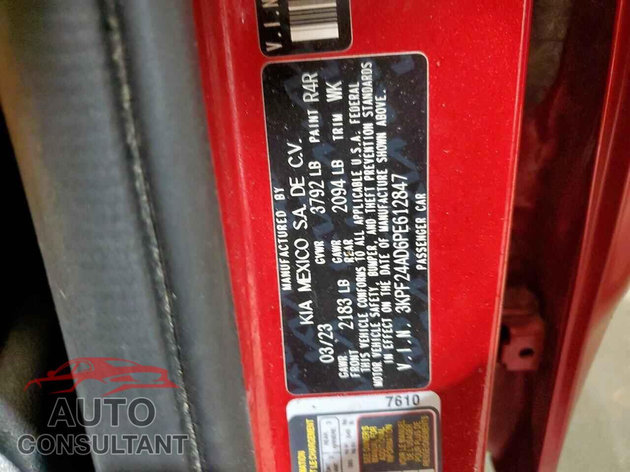 KIA FORTE 2023 - 3KPF24AD6PE612847